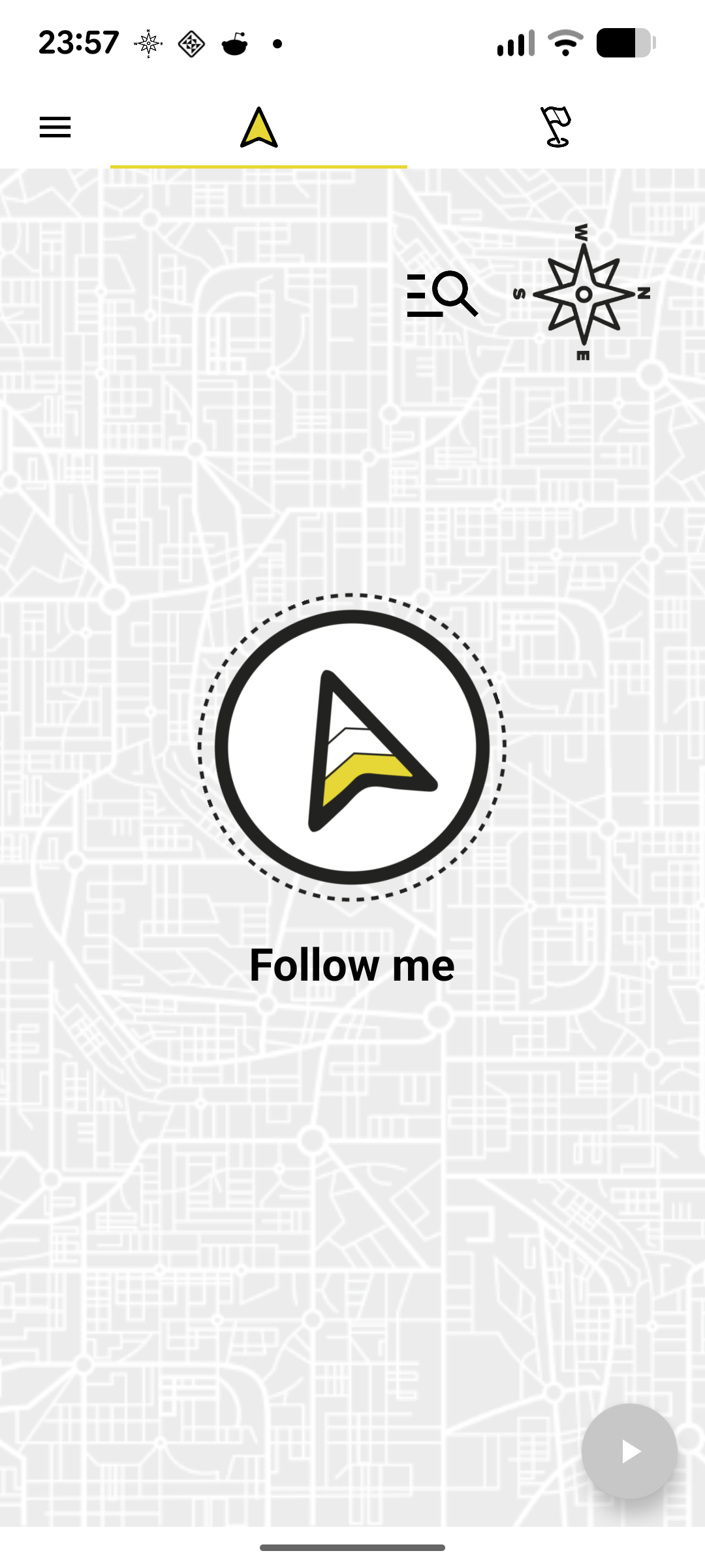 RandomWalking Compass Screen